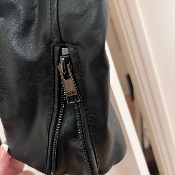 Elodie X-Large Faux Moto Leather Jacket - Picture 6 of 6